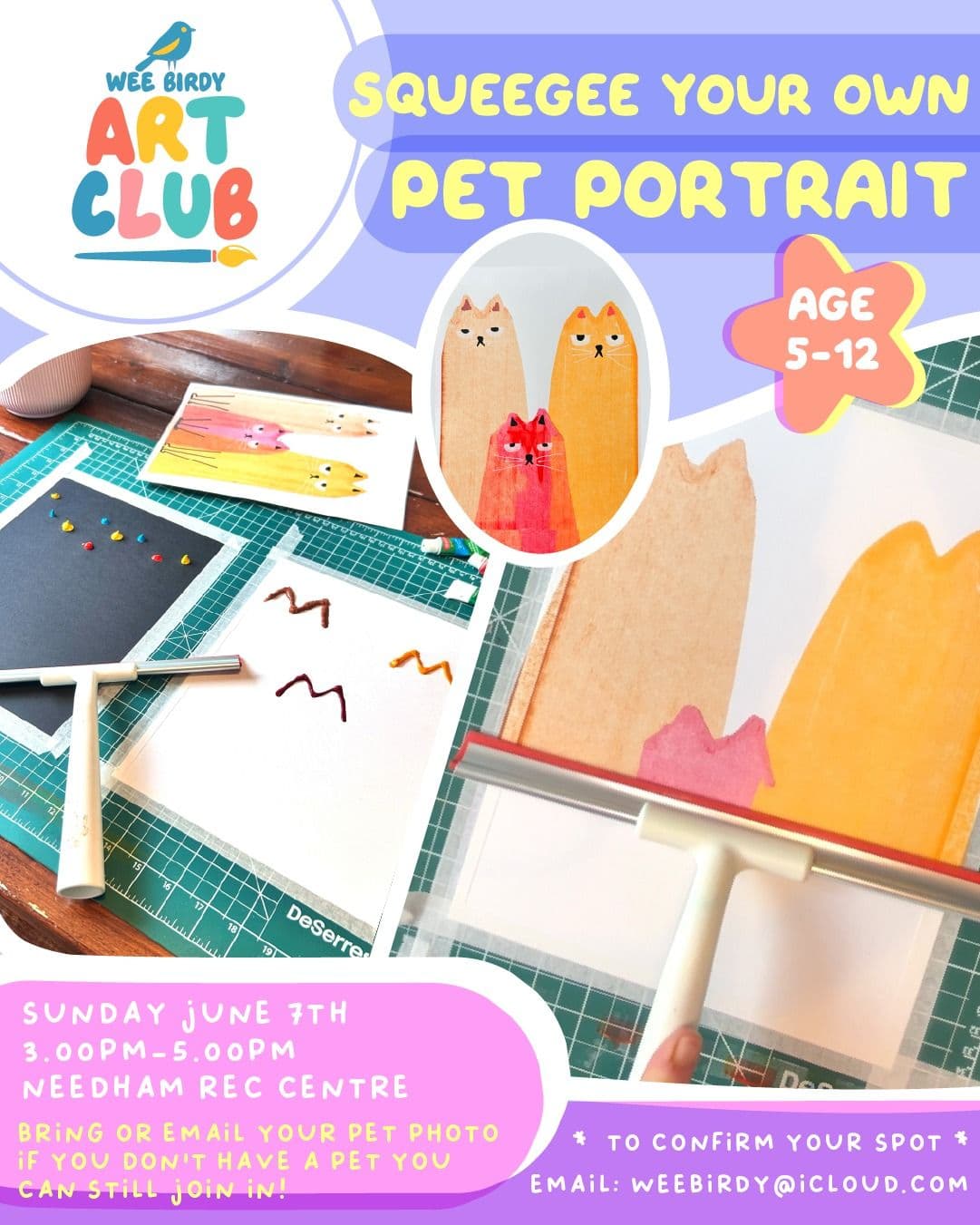 Squeegee Art! Paint Your Pet Portraits