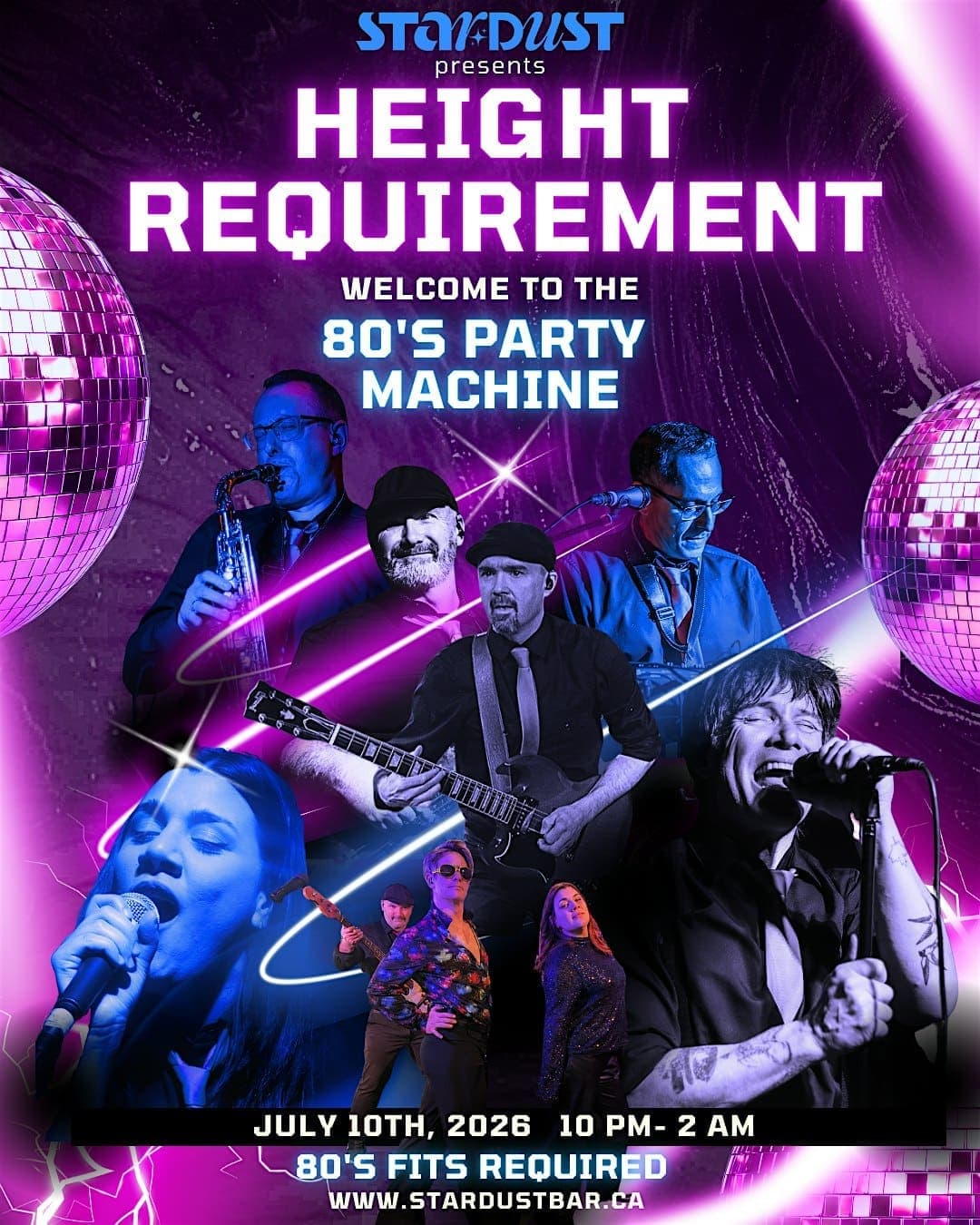 Height Requirement – The 80's Party Machine